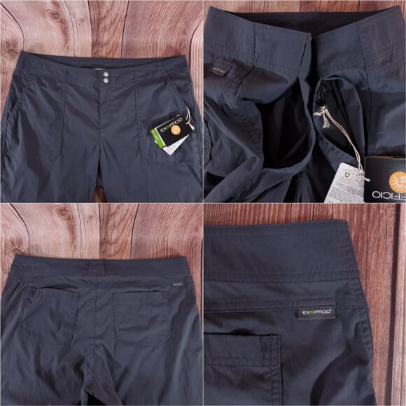 NWT Exofficio Womens Size 14 Bugsaway Vianna Pants Gray Roll Up Leg Stretch - Picture 3 of 15